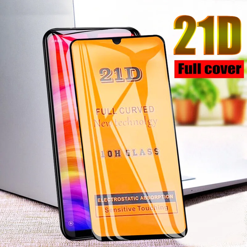 21D полное покрытие изогнутое Защитное стекло для Xiaomi Redmi Note 7 4X5 Pro закаленное 4X 6A 6