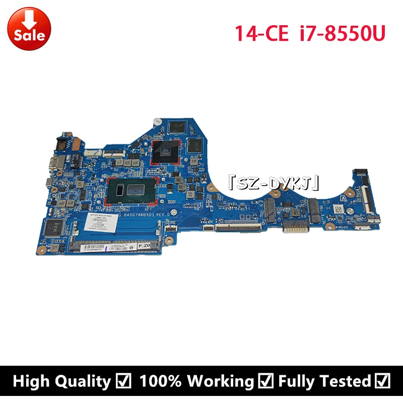 For HP Pavilion 14-CE TPN-Q207 Laptop Motherboard With i7-8550U 2GB L18496-601 L26402-601 DA0G7AMB6D1 G7A-2G Mainboard
For HP Pavilion 14-CE TPN-Q207 Laptop Motherboard With i7-8550U 2GB L18496-601 L26402-601 DA0G7AMB6D1 G7A-2G Mainboard