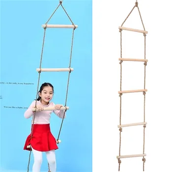 5 Wooden Rungs PE Rope Ladder Children Climbing Toy Kids Sport Rope Swing Safe Fitness Toys Equipment Indoor Outdoor Garden New
5 Wooden Rungs PE Rope Ladder Children Climbing Toy Kids Sport Rope Swing Safe Fitness Toys Equipment Indoor Outdoor Garden New