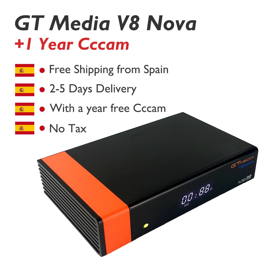 Full HD Gtmedia v8 nova DVB-S2 FTA Satellite Receiver Freesat v8 with Europe Cline for 1 year Support H.265 Built-in WiFi
Full HD Gtmedia v8 nova DVB-S2 FTA Satellite Receiver Freesat v8 with Europe Cline for 1 year Support H.265 Built-in WiFi