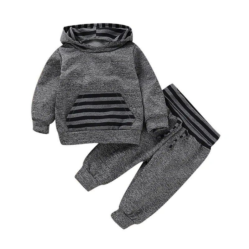 Baby Boys Clothes Autumn Outfits Long Sleeve Striped Hoodie Sweatshirt With Pocket+Trousers Casual Clothing Sets
Baby Boys Clothes Autumn Outfits Long Sleeve Striped Hoodie Sweatshirt With Pocket+Trousers Casual Clothing Sets