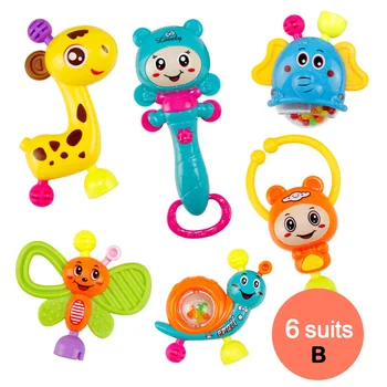 1 Set Newborn Baby Rattles Shaking Bell Bright Color Grab Music Toys Teether for Infant Early Education M09 
1 Set Newborn Baby Rattles Shaking Bell Bright Color Grab Music Toys Teether for Infant Early Education M09