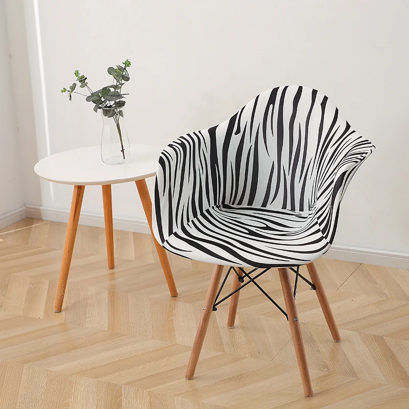 Generic 1/2/4Pcs High Arm Chair Cover Printed Dining Chair Covers