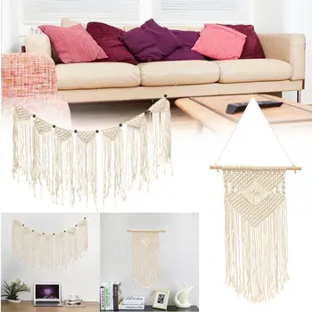 Hand Knitted Cotton Macrame Handcraft Wall Hanging Tapestry Bohemian Art Wall Tapisserie Banner Gifts Home Decoration Textiles
Hand Knitted Cotton Macrame Handcraft Wall Hanging Tapestry Bohemian Art Wall Tapisserie Banner Gifts Home Decoration Textiles