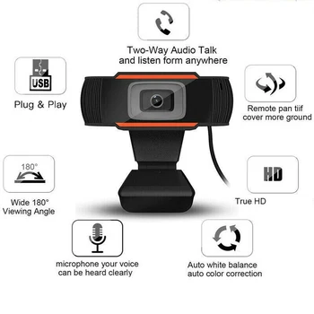 30 Degrees Rotatable 2.0 HD Webcam 480/1080p USB Camera Video Recording Web Camera With Microphone For PC Computer Webcams Deskt
30 Degrees Rotatable 2.0 HD Webcam 480/1080p USB Camera Video Recording Web Camera With Microphone For PC Computer Webcams Deskt