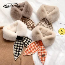 2022 New Winter Thick Warm Faux Rabbit Fur Neck Collar Scarf Neckerchief Women Houndstooth Designer Knitted Scarfs for Ladies
2022 New Winter Thick Warm Faux Rabbit Fur Neck Collar Scarf Neckerchief Women Houndstooth Designer Knitted Scarfs for Ladies
