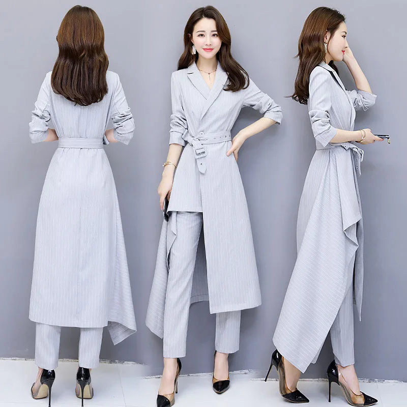 Fashion Lace-up Stripes Simple Elegant Elegant Two-Piece Set High-waisted Slim Fit Slimming 2020 Spring
Fashion Lace-up Stripes Simple Elegant Elegant Two-Piece Set High-waisted Slim Fit Slimming 2020 Spring