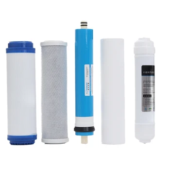 5Pcs 5 Stage Ro Reverse Osmosis Filter Replacement Water Purifier Cartridge Equipment With 50 Gpd Membrane Water Filter Kit 
5Pcs 5 Stage Ro Reverse Osmosis Filter Replacement Water Purifier Cartridge Equipment With 50 Gpd Membrane Water Filter Kit