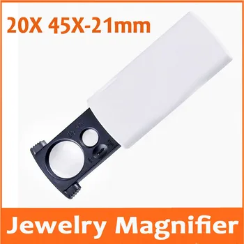 20X 45X LED Illuminated Pull-out Jewelry Gem Identifying Type UV Light Magnifier Educational Magnifying Glass Loupe with Lamps
20X 45X LED Illuminated Pull-out Jewelry Gem Identifying Type UV Light Magnifier Educational Magnifying Glass Loupe with Lamps