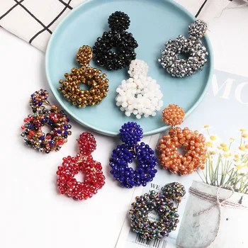 Euro-American Cross-border Ethnic Wind Rice Bead Earrings Fashionable Handmade Earrings Selling 9 Colour Baggage
Euro-American Cross-border Ethnic Wind Rice Bead Earrings Fashionable Handmade Earrings Selling 9 Colour Baggage