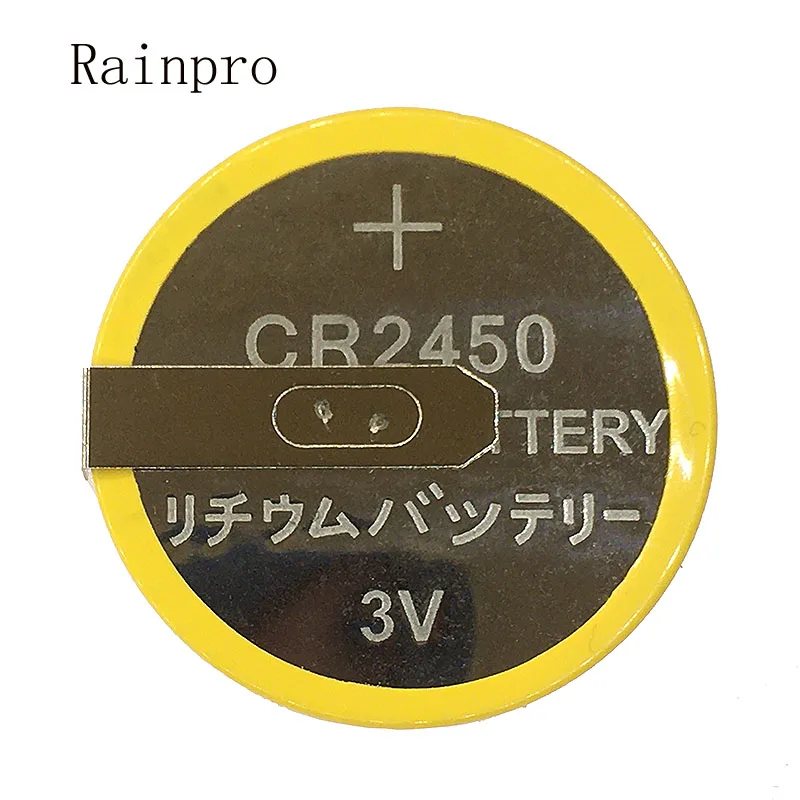 Фото Rainpro 5 шт./лот CR2450 3V с кнопкой для сварки ножек литиевая батарея Рисоварки |