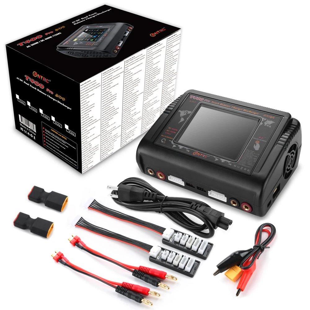 Новинка зарядное устройство HTRC T400 Pro RC Lipo двойное постоянного тока 400 Вт AC 200 12A * 2 Dis
