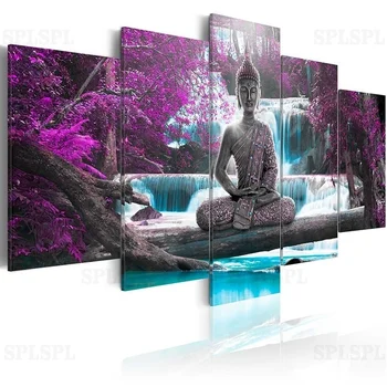 5 Pieces Modular Pictures Buddha Statue Wall Art Waterfull Canvas Poster Modern Nature Pictures for Living Room Home Decor
5 Pieces Modular Pictures Buddha Statue Wall Art Waterfull Canvas Poster Modern Nature Pictures for Living Room Home Decor