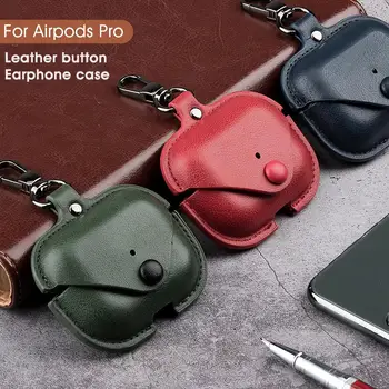 Luxury Leather Bag For Airpods Pro Wireless Earphone Case Leather Button Full Protection Cover For apple air pods pro Coque
Luxury Leather Bag For Airpods Pro Wireless Earphone Case Leather Button Full Protection Cover For apple air pods pro Coque
