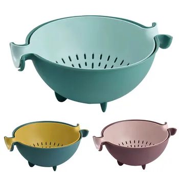 High Quality Double Drain Basket Vegetables Fruit Noodles Washing Multi-function Kitchen Strainer Detachable Reversible Drainers
High Quality Double Drain Basket Vegetables Fruit Noodles Washing Multi-function Kitchen Strainer Detachable Reversible Drainers