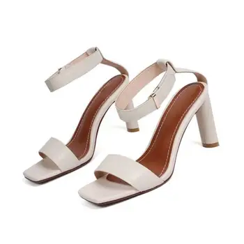 Fashion Womens Shoes 2020 Red Leather Sandals Shallow Mouth High Heels Suit Female Beige Luxury Real For Women's Heeled Comfort 
Fashion Womens Shoes 2020 Red Leather Sandals Shallow Mouth High Heels Suit Female Beige Luxury Real For Women's Heeled Comfort