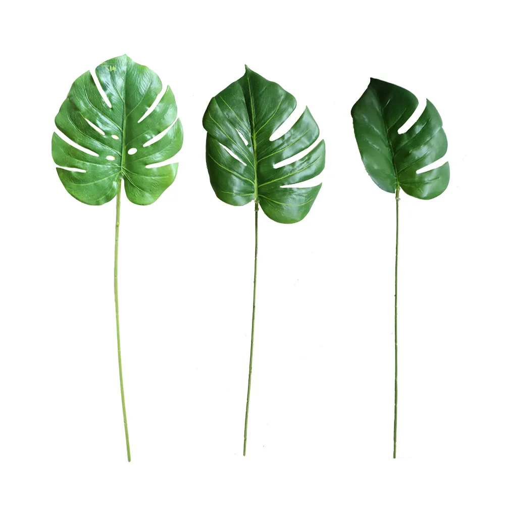 Зеленые искусственные листья цветы недорогие пластиковые декоративные растения