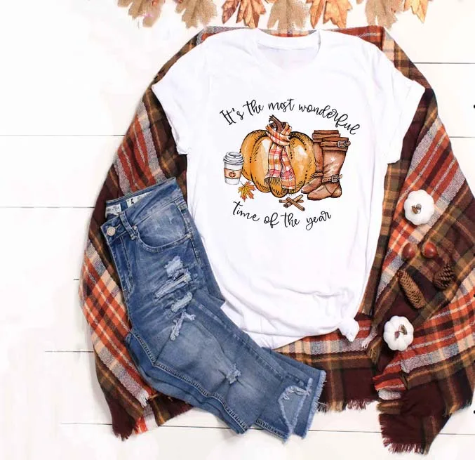 It's The Most Wonderful Time of The Year" Fall Pumpkin Women T-shirts Tee Top Female Festival Trendy Tops Tee Shirt Clothing
It's The Most Wonderful Time of The Year" Fall Pumpkin Women T-shirts Tee Top Female Festival Trendy Tops Tee Shirt Clothing