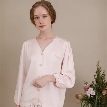 Herislim Autumn Women‘s V-neck Cotton Solid Pajamas Sets Long sleeve trousers 2 Pieces Pyjama for Ladies Sleepwear suit 
Herislim Autumn Women‘s V-neck Cotton Solid Pajamas Sets Long sleeve trousers 2 Pieces Pyjama for Ladies Sleepwear suit