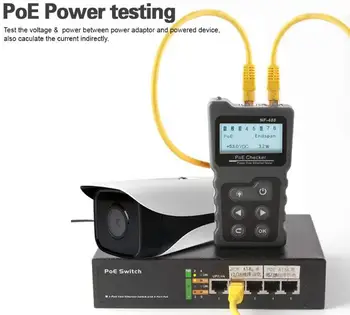 PoE Tester Inline Tester Power Over Ethernet Voltage Current Tester Test for POE Testing, Network Cable Continuity Checking, DC
PoE Tester Inline Tester Power Over Ethernet Voltage Current Tester Test for POE Testing, Network Cable Continuity Checking, DC