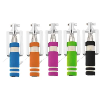 Stainless Steel Colorful 14-60cm Mini Extendable Handheld Selfie Stick Wired Remote Shutter Monopod for All Brands Cell Phone
Stainless Steel Colorful 14-60cm Mini Extendable Handheld Selfie Stick Wired Remote Shutter Monopod for All Brands Cell Phone