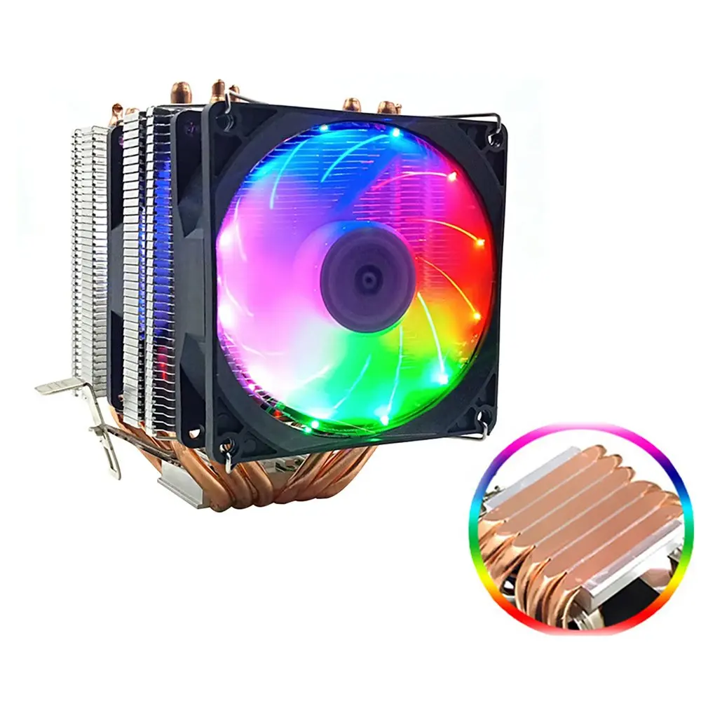 AVC Pure Copper 6 Heat Pipe 3 pin CPU Heat Sink AMD 1155 1156 Desktop Computer CPU Fan Cooler Heat Sink Single or Double Wind
AVC Pure Copper 6 Heat Pipe 3 pin CPU Heat Sink AMD 1155 1156 Desktop Computer CPU Fan Cooler Heat Sink Single or Double Wind