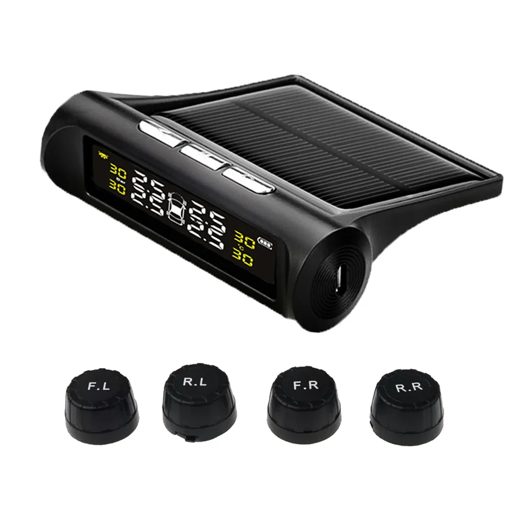 Solar Car TPMS Tire Pressure Monitoring System Tire Wheel Pressure Sensors Digital LCD Auto Tire Pressure Alarm Monitor System
Solar Car TPMS Tire Pressure Monitoring System Tire Wheel Pressure Sensors Digital LCD Auto Tire Pressure Alarm Monitor System
