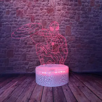 Flashing Spider-man Model 3D Illusion LED Desk Nightlight Colorful Changing Light Avengers Spider man Figure Toys
Flashing Spider-man Model 3D Illusion LED Desk Nightlight Colorful Changing Light Avengers Spider man Figure Toys