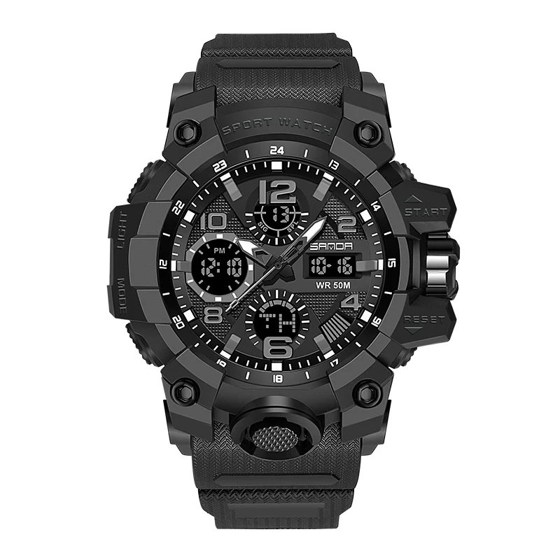Men Sport Watch Digital Electronic Outdoor Diving Swimming 50M Waterproof Shock Clock Luxury Brand Sanda Dual Display Luminous
Men Sport Watch Digital Electronic Outdoor Diving Swimming 50M Waterproof Shock Clock Luxury Brand Sanda Dual Display Luminous