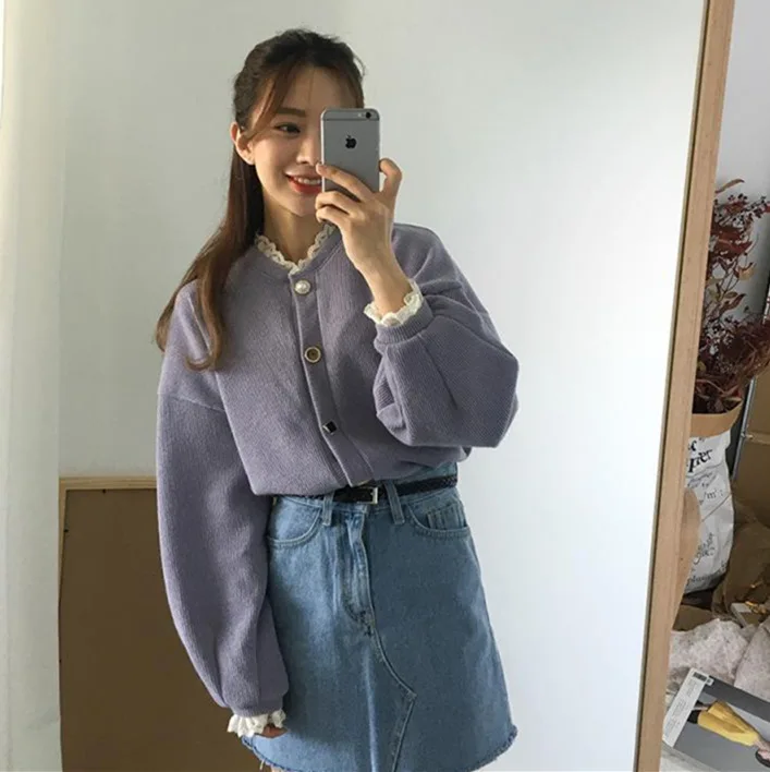 2019 Korean-style New Style Versitile Fashion Vintage Lace Joint Mock Two-Piece Stand Collar Cardigan Short Jacket 
2019 Korean-style New Style Versitile Fashion Vintage Lace Joint Mock Two-Piece Stand Collar Cardigan Short Jacket