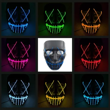 Haunted House Decor Scary Clown Face EL Mask Neon Luminous LED Mask Halloween Party Rave Glowing Mask Drop Shipping
Haunted House Decor Scary Clown Face EL Mask Neon Luminous LED Mask Halloween Party Rave Glowing Mask Drop Shipping