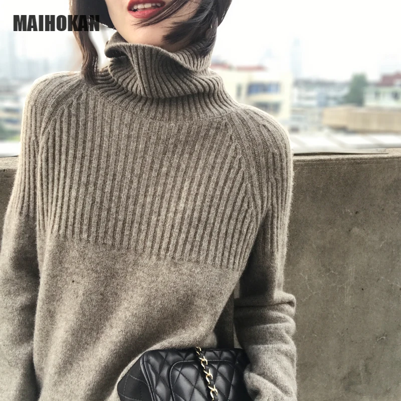 Maihoka Women Turtleneck Pullovers Solid Stretch Striped Korean Top Knit Plus Size Harajuku Fall 2020 Winter Clothes Beige Khaki
Maihoka Women Turtleneck Pullovers Solid Stretch Striped Korean Top Knit Plus Size Harajuku Fall 2020 Winter Clothes Beige Khaki