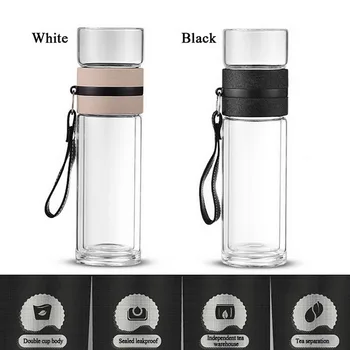 Double Wall Glass Water Bottle With Infuser For DrinkIing Tea Portable Outdoor Travel Tea Mug Tumbler Glass Drinking Tea Bottle
Double Wall Glass Water Bottle With Infuser For DrinkIing Tea Portable Outdoor Travel Tea Mug Tumbler Glass Drinking Tea Bottle