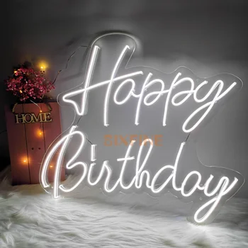 Custom Happy Birthday Neon Sign 3D Led Flex Transparent Acrylic Neon Sign Bedroom Light Letter Board Party Home Wall Decor
Custom Happy Birthday Neon Sign 3D Led Flex Transparent Acrylic Neon Sign Bedroom Light Letter Board Party Home Wall Decor