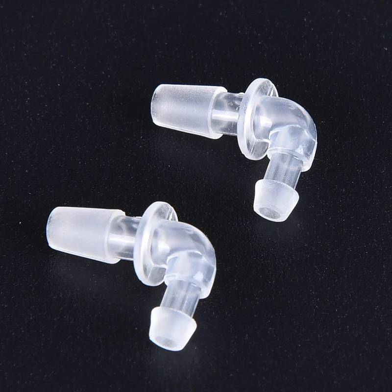 

2PCS Transparent Eartip Connector Hearing Aid Accessories Earphone Cord Tubing Connector Style Tubing Adaptor