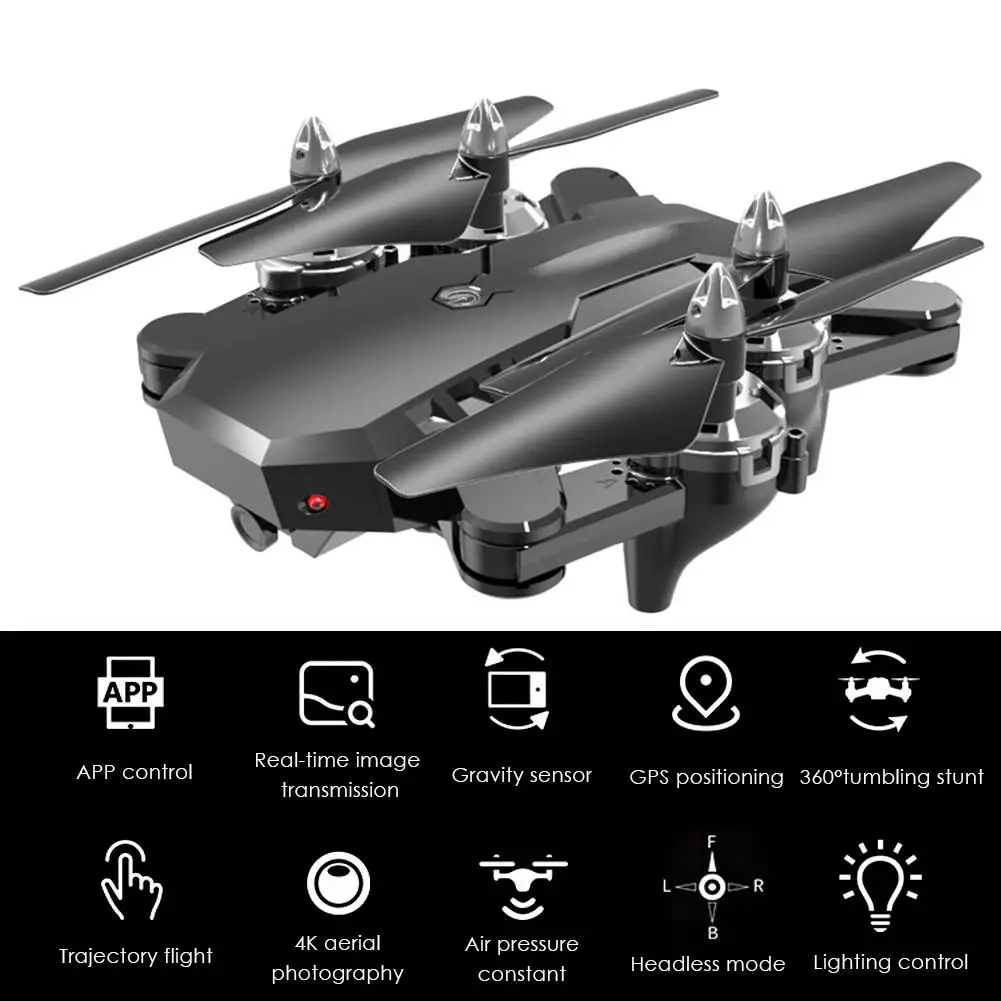 GPS Drone With HD Camera 4K WIFI Real-time Transmission Fixed-point Fixed Height Waypoint Flight Christmas Gift
GPS Drone With HD Camera 4K WIFI Real-time Transmission Fixed-point Fixed Height Waypoint Flight Christmas Gift