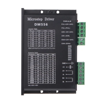 OOTDTY DM556 Digital Stepper motor driver 2 phase 5.6A for CNC 42/57/86 stepper motor Driver CW/CCW control 11.7*8.5cm 
OOTDTY DM556 Digital Stepper motor driver 2 phase 5.6A for CNC 42/57/86 stepper motor Driver CW/CCW control 11.7*8.5cm