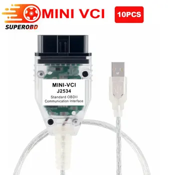 10pcs Latest MINI VCI V13.00.022 Interface FOR TO-YOTA TIS Techstream MINI-VCI FT232RQ Chip J2534 OBD2 Diagnostic Cable
10pcs Latest MINI VCI V13.00.022 Interface FOR TO-YOTA TIS Techstream MINI-VCI FT232RQ Chip J2534 OBD2 Diagnostic Cable