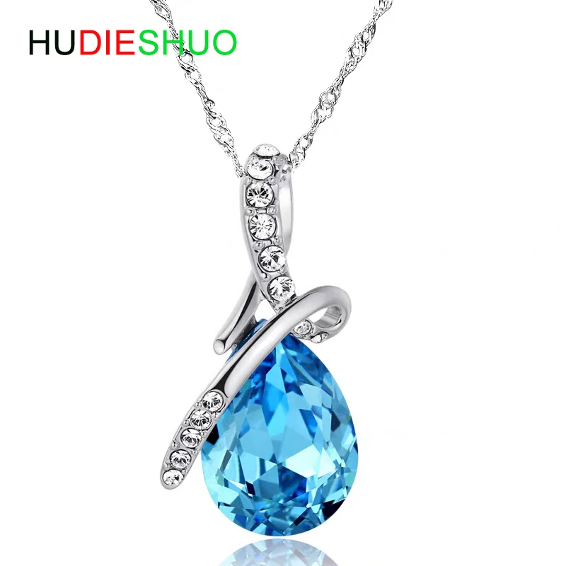 Austria Blue Crystal Luxury Silver Necklace Women 925 Sterling Silver Statement Jewelry Wedding Necklace for Bride&Bridesmaid
Austria Blue Crystal Luxury Silver Necklace Women 925 Sterling Silver Statement Jewelry Wedding Necklace for Bride&Bridesmaid