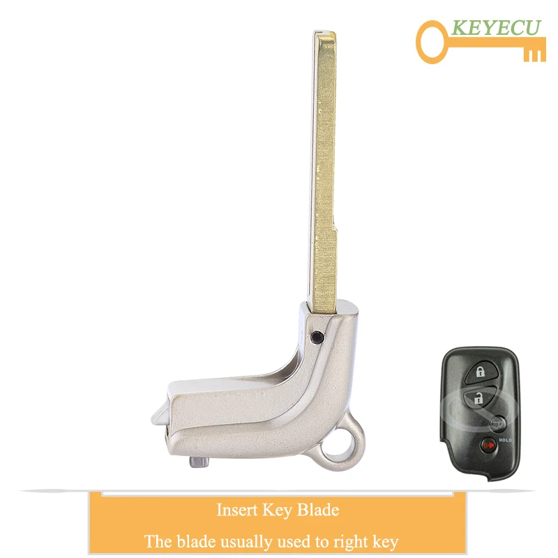 KEYECU Smart Car Key Uncut Insert Emergency Blade Fob for Lexus ES350 GS350 GS430 GX460 IS250 LS460 2008 2009 2010 2011 2012 | Автомобили