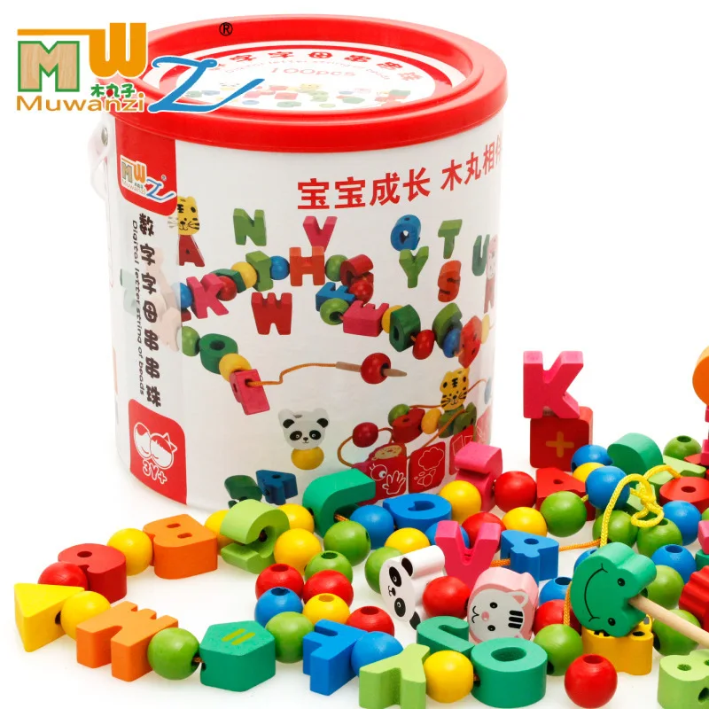Children Bead Toy with Numbers Lettered City Traffic Barrel CHILDREN'S Beaded Bracelet Threading Educational Wood System Toy
Children Bead Toy with Numbers Lettered City Traffic Barrel CHILDREN'S Beaded Bracelet Threading Educational Wood System Toy