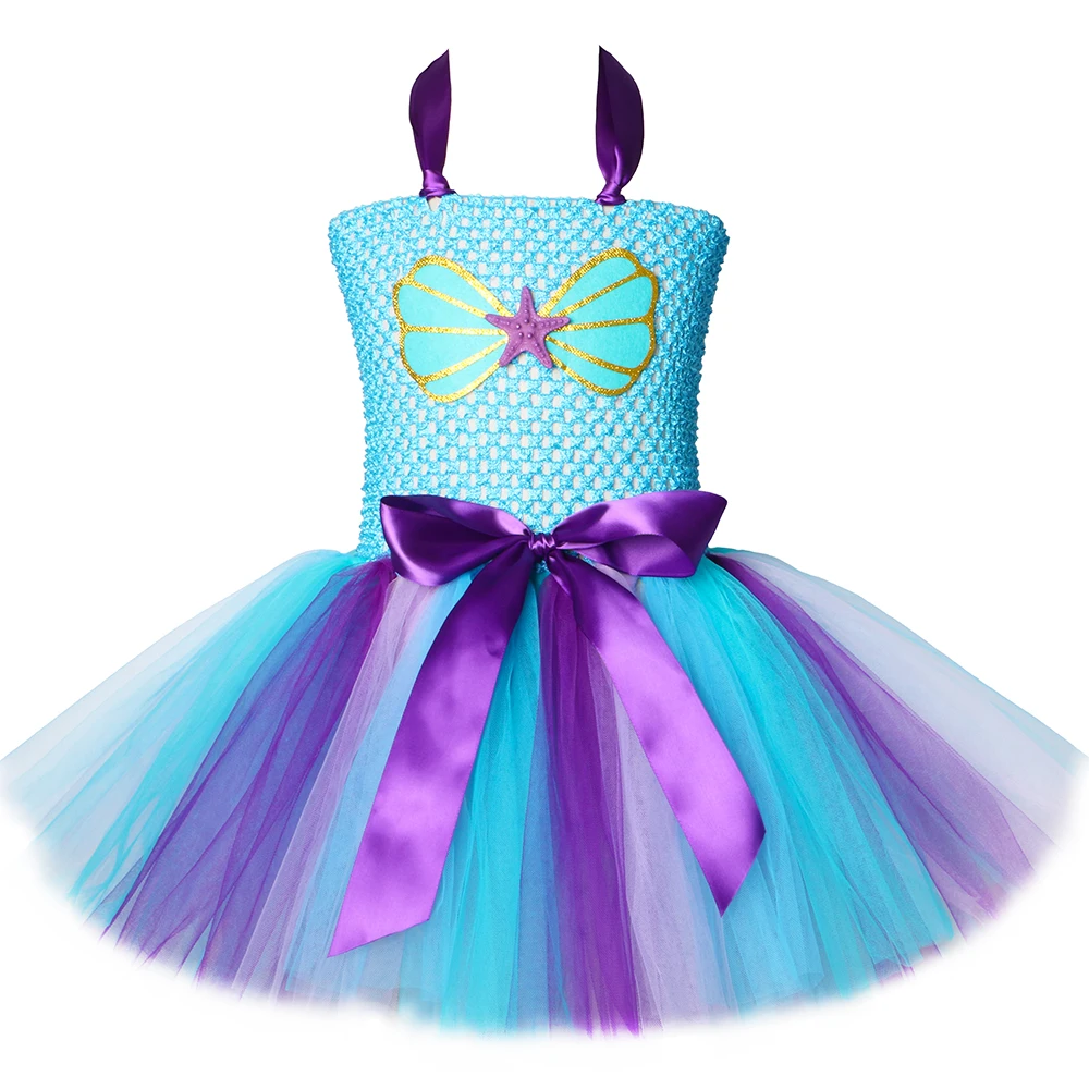 Юбка-пачка в стиле Русалочки для девочек платье принцессы на день рождения