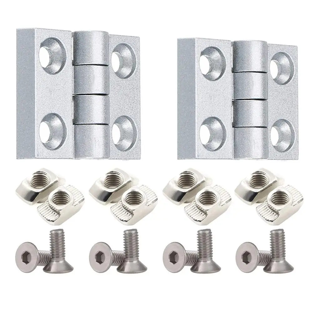 2 Sets Aluminum Profile Hinge Install Kit,Door Frame Metal Hinge with Screws Nut for 2020 3030 Series Aluminum Extrusion Profile
2 Sets Aluminum Profile Hinge Install Kit,Door Frame Metal Hinge with Screws Nut for 2020 3030 Series Aluminum Extrusion Profile