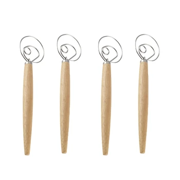 Professional-Grade Danish Dough Whisk Blender 4-Pack Baking Tools Hand Craft Dessert Dough Blender Eggbeater Flour Mixer
Professional-Grade Danish Dough Whisk Blender 4-Pack Baking Tools Hand Craft Dessert Dough Blender Eggbeater Flour Mixer