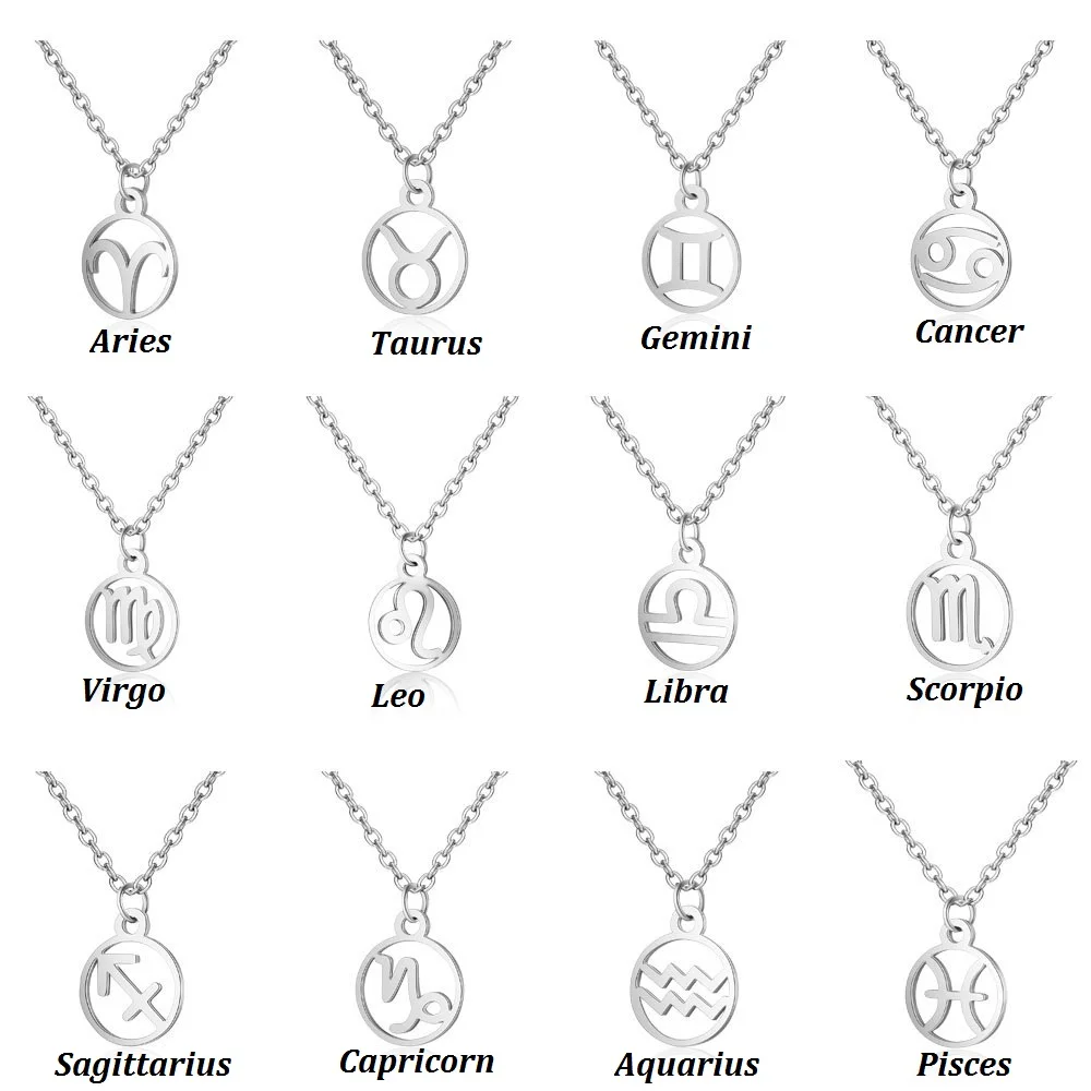 Oly2u Stainless Steel Silver Star Zodiac Sign 12 Constellation Choker Necklaces Pendants Aries Libra Leo Collier Birthday Gift
Oly2u Stainless Steel Silver Star Zodiac Sign 12 Constellation Choker Necklaces Pendants Aries Libra Leo Collier Birthday Gift