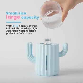 340ML Air Humidifier LED Cactus Soft Silicone USB Aroma Diffuser Timing mist maker Ultrasonic Aromatherapy Humidificador new
340ML Air Humidifier LED Cactus Soft Silicone USB Aroma Diffuser Timing mist maker Ultrasonic Aromatherapy Humidificador new