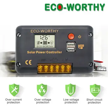 20A Solar Panel Battery Regulator Dual USB 12V 24V LCD Solar Charge Controller
20A Solar Panel Battery Regulator Dual USB 12V 24V LCD Solar Charge Controller