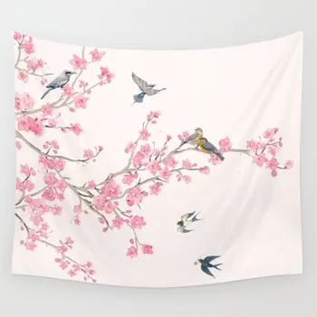 Birds and Cherry Blossoms Tapestry Flower Wall Hanging Room Carpet Bedspread Beach Mat Tapestries Art Home Accessories
Birds and Cherry Blossoms Tapestry Flower Wall Hanging Room Carpet Bedspread Beach Mat Tapestries Art Home Accessories