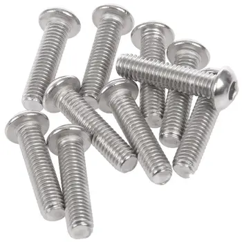 Stainless Steel Button Head Screw, Hex Socket Bolts Type:M6 / 6mm Bolt size:M6 x 25mm Your pack quantity:10
Stainless Steel Button Head Screw, Hex Socket Bolts Type:M6 / 6mm Bolt size:M6 x 25mm Your pack quantity:10
