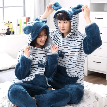 Fleece Couple Pyjamas Winter Warm Pijamas Women Men Sleepwear Pajamas For Women Pyjama Femme Pajama Set Sexy Lingerie Nightwear 
Fleece Couple Pyjamas Winter Warm Pijamas Women Men Sleepwear Pajamas For Women Pyjama Femme Pajama Set Sexy Lingerie Nightwear